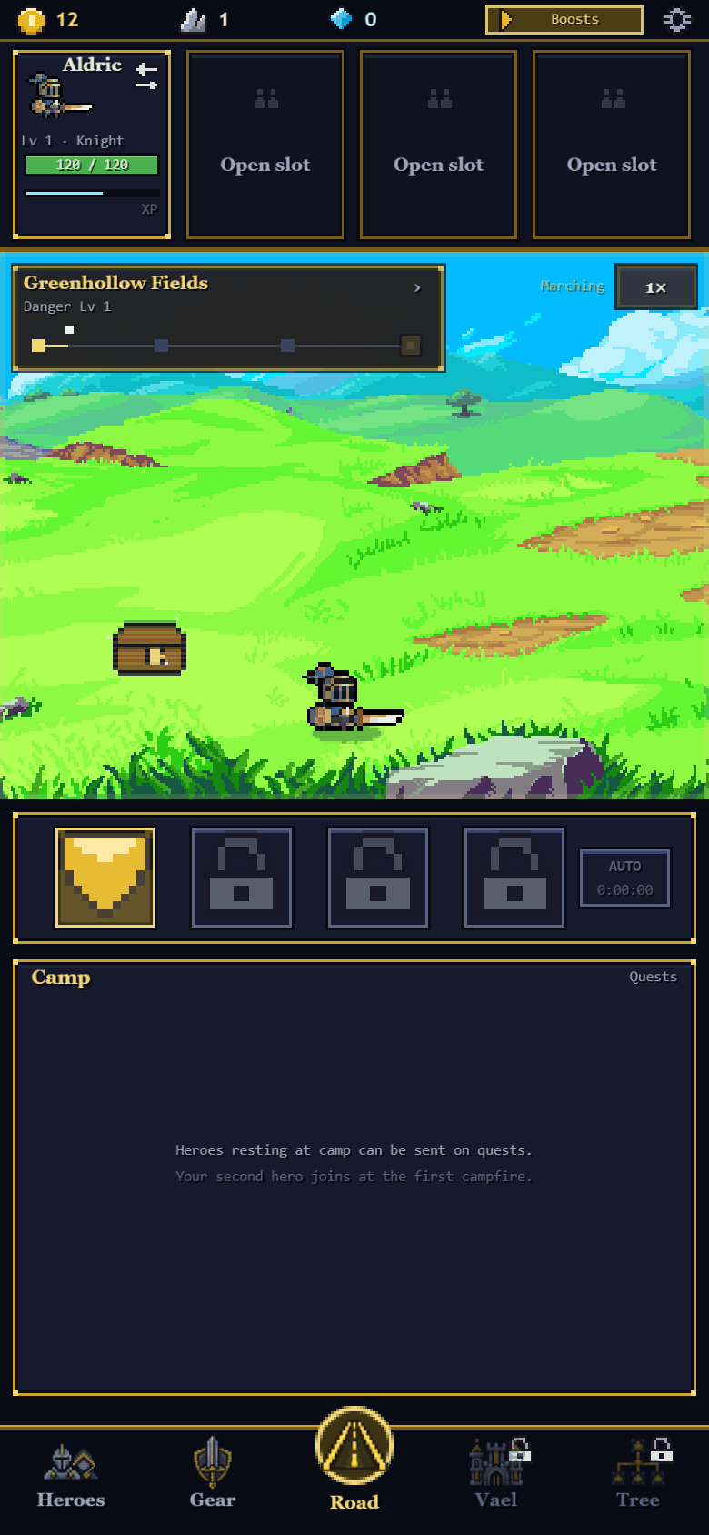 Early fight in Greenhollow Fields